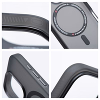 FORCELL F-PROTECT Lygiai su dviejų sluoksnių 4D technologija, militarinio kritimo testo suderinamas su MagSafe SAMSUNG S25 PLUS - dūminis juodas