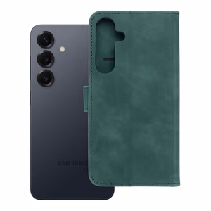 TENDER knygos dėklas telefonui SAMSUNG S25 Plus žalias