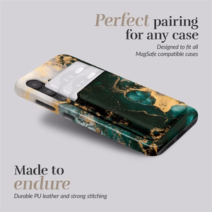MIO Green Marble Magsafe dėklas su kortelių laikikliu