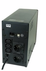 Gembird EG-UPS-033 nepertraukiamo maitinimo šaltinis (UPS) Line-Interactive 1200 VA 720 W 3 AC lizdai