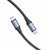 Vention USB 4.0 5A 40Gbps USB-C į C kabelis, apipintas, 1 m