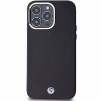 BMW Signature Wrapped Metal Magnetinis dėklas telefonui iPhone 15 Pro Max - juodas