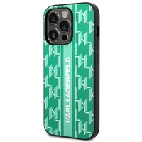 Karl Lagerfeld Monograma Juosta Dėklas telefonui iPhone 14 Pro - žalias