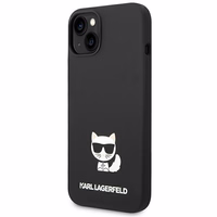 Karl Lagerfeld KLHCP14MSLCTBK iPhone 14 Plus 6.7 "kietas dėklas juodas / juodas Silikoninis Choupette Kūnas