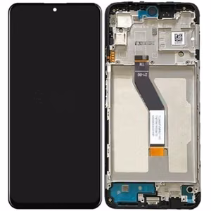 LCD ekranas Xiaomi Poco M4 Pro 5G/Redmi Note 11S 5G/Redmi Note 11T 5G su jutikliniu ekranu su rėmeliu juodas originalus (service pack)
