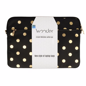 Wonder nešiojamojo kompiuterio dėklas 17 colių auksinis su taškeliais
