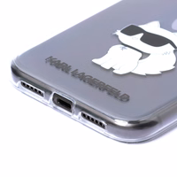 Karl Lagerfeld Ikonik Choupette Dėklas iPhone 11 / Xr - Permatomas