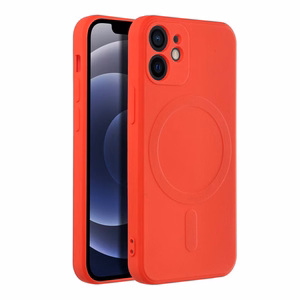 Silikoninis Mag Cover dėklas suderinamas su MagSafe IPHONE 12 Mini raudonas