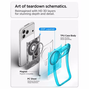 Spigen Ultra Hybrid MagSafe dėklas iPhone 18 Pro / 17 Pro, šviesiai mėlynas