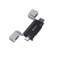 Devia kortelių skaitytuvas 2in1 EL239 USB/USB-C 2.0 juodas