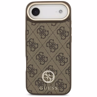 Guess 4G Strass Logo & Big Strap Metal Buttons Magnetinis dėklas telefonui iPhone Air - rudas