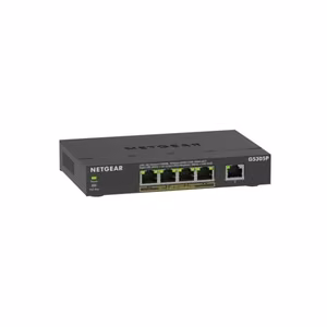 Netgear GS305Pv3 – nevaldomas gigabitinis eterneto komutatorius su PoE, juodas