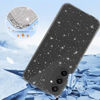 Kristalinis blizgus dėklas telefonui Samsung Galaxy S23 FE sidabrinis