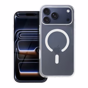 Skaidrus Elite MAG COVER dėklas su antiyellowing funkcija, kameros valdymo mygtukas ir MagSafe IPHONE 17 PRO MAX – skaidrus