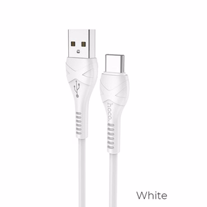 USB kabelis Hoco X37 Cool Power Type-C 1.0m baltas