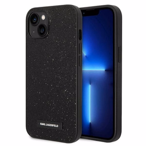 Dėklas telefonui Karl Lagerfeld KLHCP14MG2ELK iPhone 14 Plus 6.7\" juodas / juodas Glitter Plaque Logo