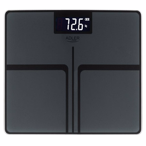Bathroom scale ADLER AD 8194s STRIPES rechargeable USB-C Black