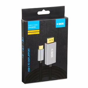 iBox ITVCDP4K vaizdo laido adapteris 1.8 m USB Type-C DisplayPort juodas