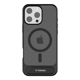 Torras Pstand serijos dėklas telefonui iPhone 16 Pro Max - juodas