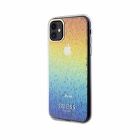 Guess IML Faceted Mirror Disco Iridescent dėklas telefonui iPhone 11 / Xr - įvairiaspalvis