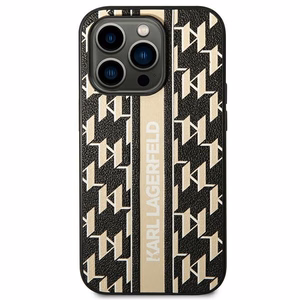 Karl Lagerfeld KLHCP14XPGKLSKW kietas dėklas iPhone 14 Pro Max 6,7" Monogram Stripe – rudas