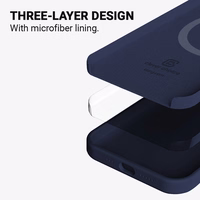 Crong Color Cover Magnetic - iPhone 13 Pro Max MagSafe dėklas (Navy mėlynas)