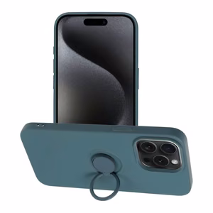 Чехол для iPhone 15 PRO MAX Silicone Ring зелёный