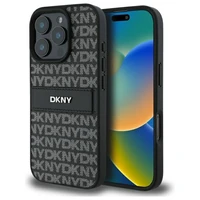 DKNY tekstūrinio rašto dryžuotas dėklas telefonui iPhone 16 Pro Max - juodas
