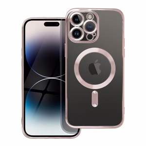ELECTRO MAG COVER magnetinis dėklas telefonui, suderinamas su MagSafe, skirtas IPHONE 14 Pro, rožinio aukso