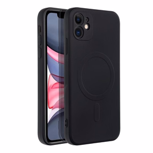 SILICONE MAG COVER dėklas telefonui, suderinamas su MagSafe, IPHONE 11 juodas