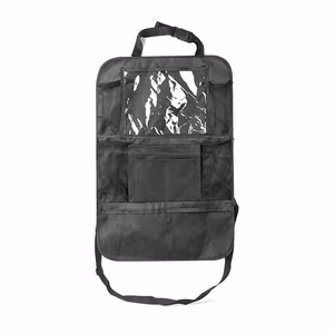Car organizer for front seats with compartments BY-1298 black