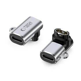 Tech-Protect Ultraboost USB-C kampinis adapteris Garmin laikrodžiui - pilkas