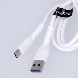 "Maxlife MXUC-04" USB - "Lightning" kabelis 1,0 m 3A, baltas