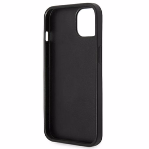 Karl Lagerfeld Saffiano Choupette Head Patch dėklas telefonu iPhone 14 Plus - juodas