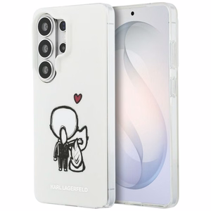 Karl Lagerfeld dėklas IML Karl ir Choupette MagSafe skirtas Samsung Galaxy S26 Ultra skaidrus