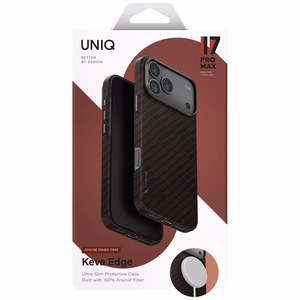 Uniq Keva EDGE Magclick įkrovimo dėklas telefonui iPhone 17 Pro Max – oranžinis