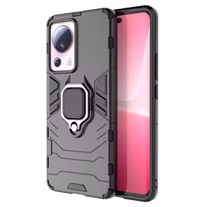 Dėklas telefonui Ring Armor Xiaomi 13 Lite su magnetiniu laikikliu ir žiedu - juodas