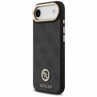 Guess 4G Strass Logo & Big Strap Metal Buttons Magnetinis dėklas telefonui iPhone Air - juodas