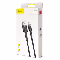 Baseus kabelis Cafule USB - micro USB 3,0m 2A pilkas-juodas
