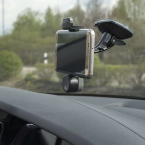 Automobilinis laikiklis Grip su siurbtuvu pilkas