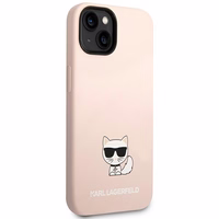 Karl Lagerfeld KLHCP14MSLCTPI iPhone 14 Plus 6.7 "kietas dėklas šviesiai rožinis / šviesiai rožinis Silikoninis Choupette Kūnas