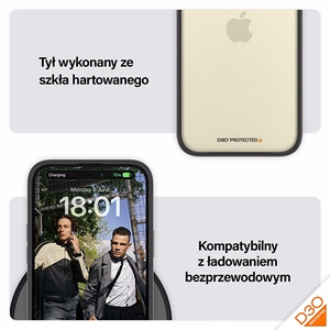 PanzerGlass ClearCase dėklas telefonui iPhone 15 Plus / 14 Plus su Karinė Lygio Sertifikatu - Skaidrus & Juodas