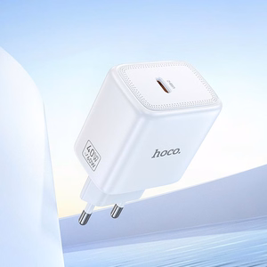 Telefono GaN įkroviklis Hoco USB C PD AVS 40W max 60W N83 baltas