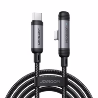Joyroom S-A56 EnjoyX serijos 90° USB-C - USB-C kabelis 60W 1.2m - juodas
