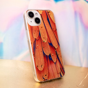 Gold Glam dėklas telefonui iPhone 11 oranžinis