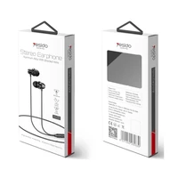 YESIDO IN-EAR HEADPHONE YH31 AUX 3.5MM 120CM BLACK