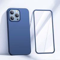 Joyroom 360 pilnas dėklas su priekiniu ir galiniu dangteliu iPhone 13 Pro Max + grūdinto stiklo apsauginis stiklas mėlynas (JR-BP928 blue)