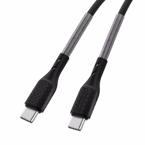 FORCELL F-ENERGY Carbon CB-02C kabelis Type C į Type C PD QC4.0 5A 66W 1 m juodas