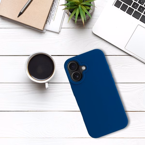 Tel Protect silikoninis dėklas telefonui Iphone 16 tamsiai mėlynas