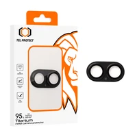 Tempered glass Tel Protect 95% AR+AF Full Metal Camera Protector on camera for Iphone 17 black (camera island)